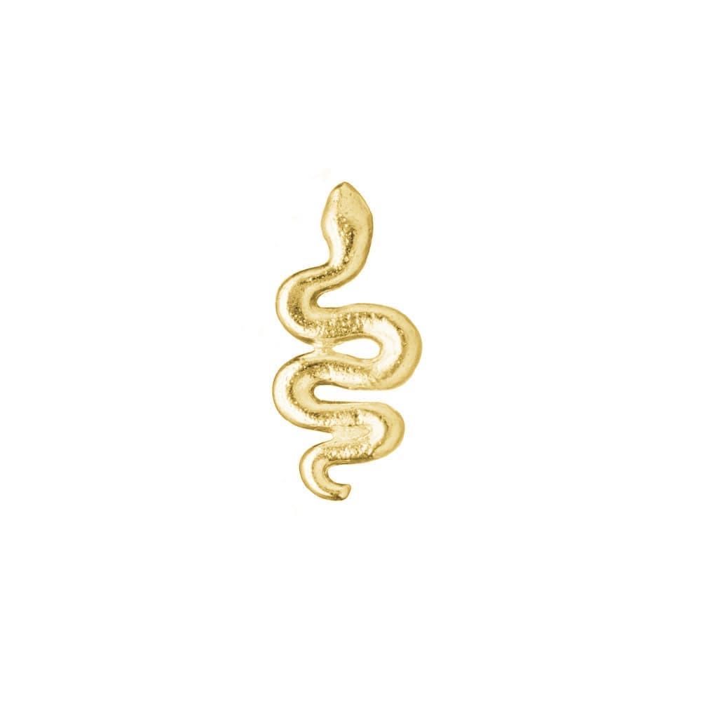 14k Yellow Gold Tiny Snake