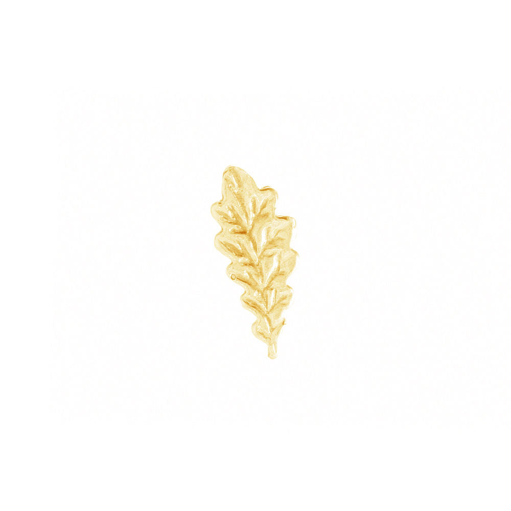 14k yellow gold oak leaf