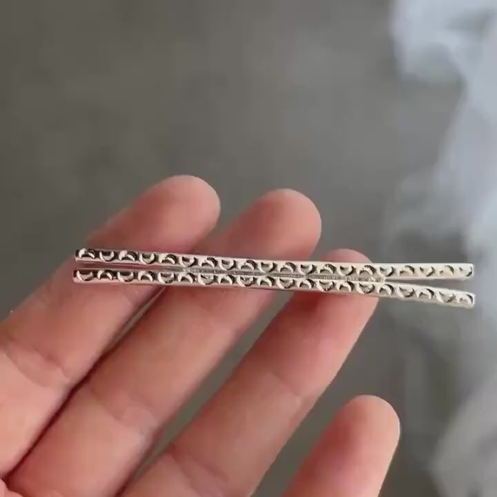 silver moons double ring shank