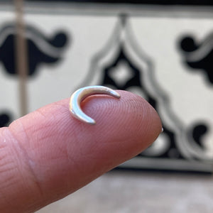 cast sterling silver crescent moon 